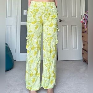Lime Paisley Women's Pants